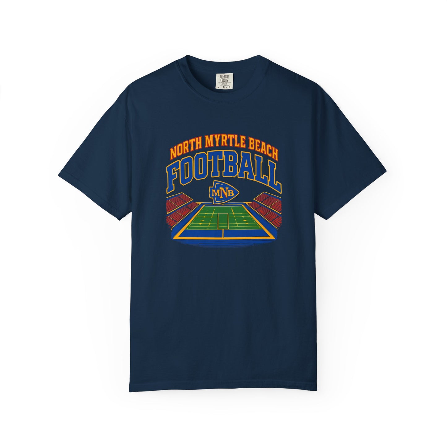 North Myrtle Beach Football T-Shirt, Unisex Sports Tee, Garment-Dyed Summer Apparel, Perfect for Game Days, Gift for Football Fans