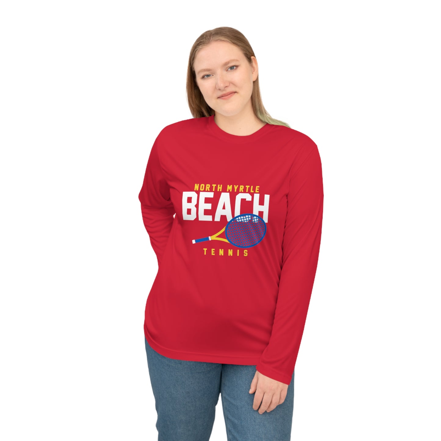 North Myrtle Beach Tennis Performance Tee, Ideal for Sports & Outdoor Activities, Gift for Athletes, Activewear, Beach Wear, Summer Fun