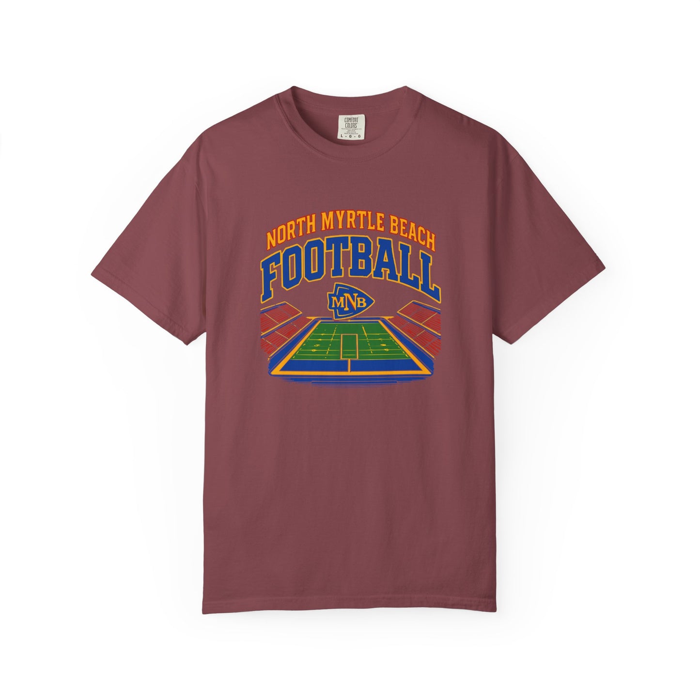 North Myrtle Beach Football T-Shirt, Unisex Sports Tee, Garment-Dyed Summer Apparel, Perfect for Game Days, Gift for Football Fans