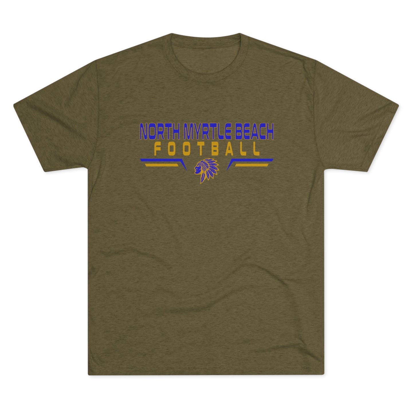 North Myrtle Beach Football Unisex Tri-Blend Crew Tee – Comfortable Game Day Shirt for Fans & Players