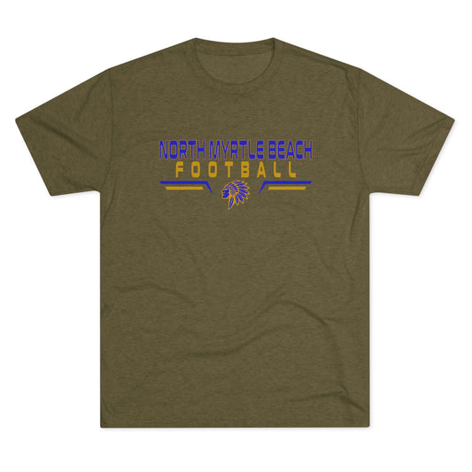 North Myrtle Beach Football Unisex Tri-Blend Crew Tee – Comfortable Game Day Shirt for Fans & Players
