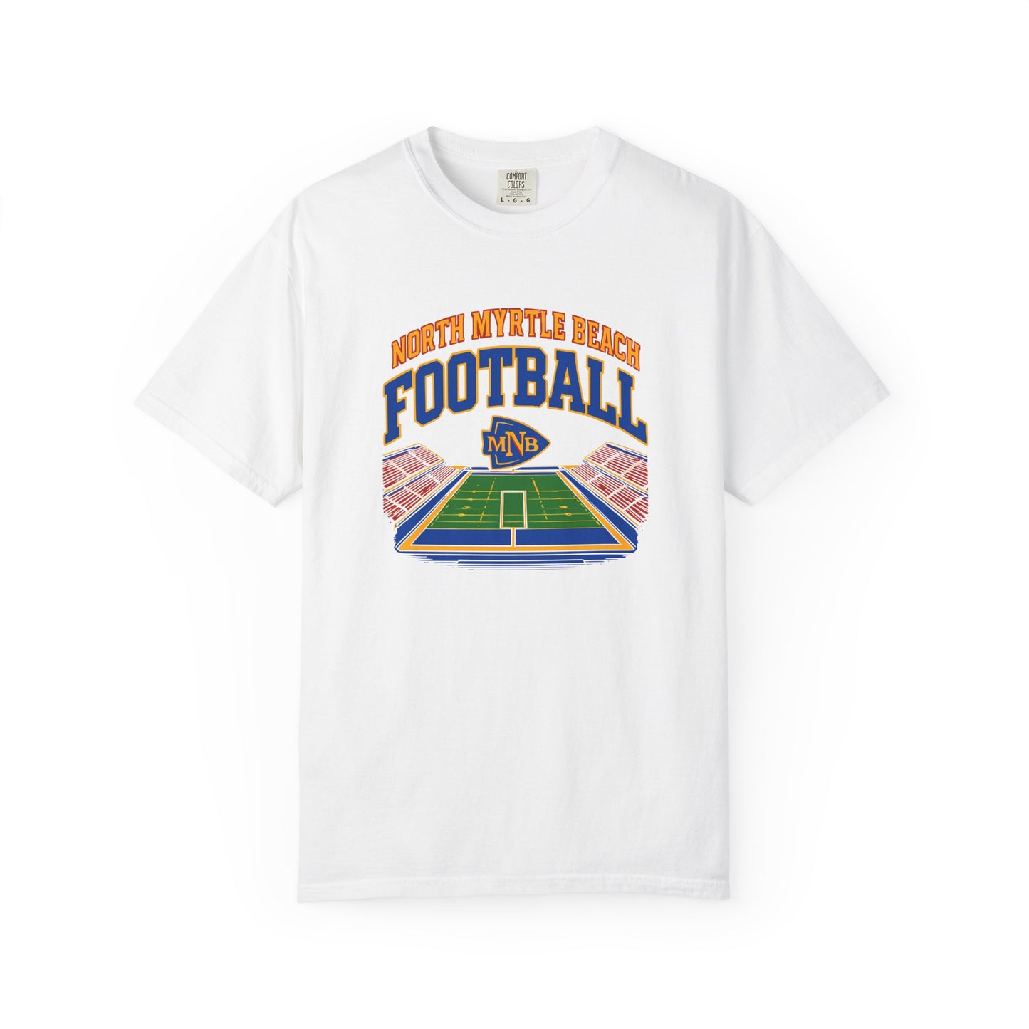North Myrtle Beach Football T-Shirt, Unisex Sports Tee, Garment-Dyed Summer Apparel, Perfect for Game Days, Gift for Football Fans