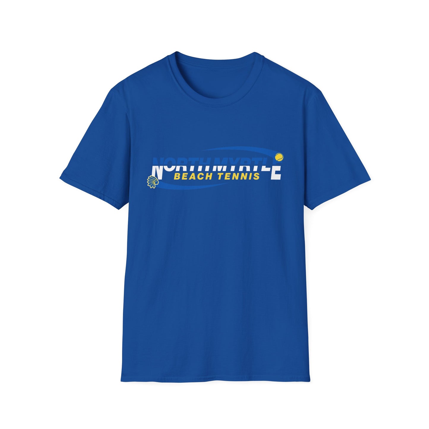 North Myrtle Beach Tennis Unisex Softstyle T-Shirt | Sporty Graphic Tee, Tennis Apparel, Casual Wear, Beach Shirt, Gift for Sport Lovers