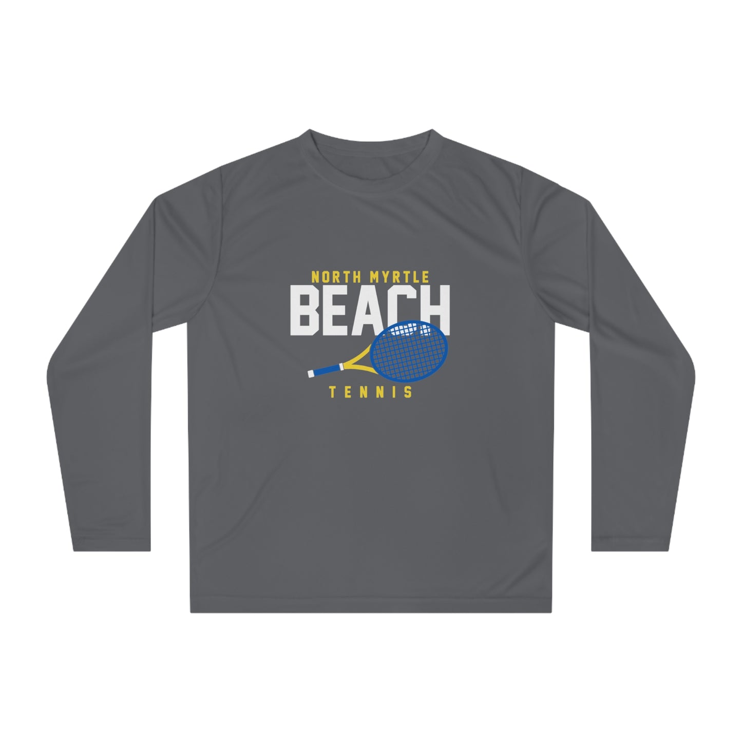 North Myrtle Beach Tennis Performance Tee, Ideal for Sports & Outdoor Activities, Gift for Athletes, Activewear, Beach Wear, Summer Fun