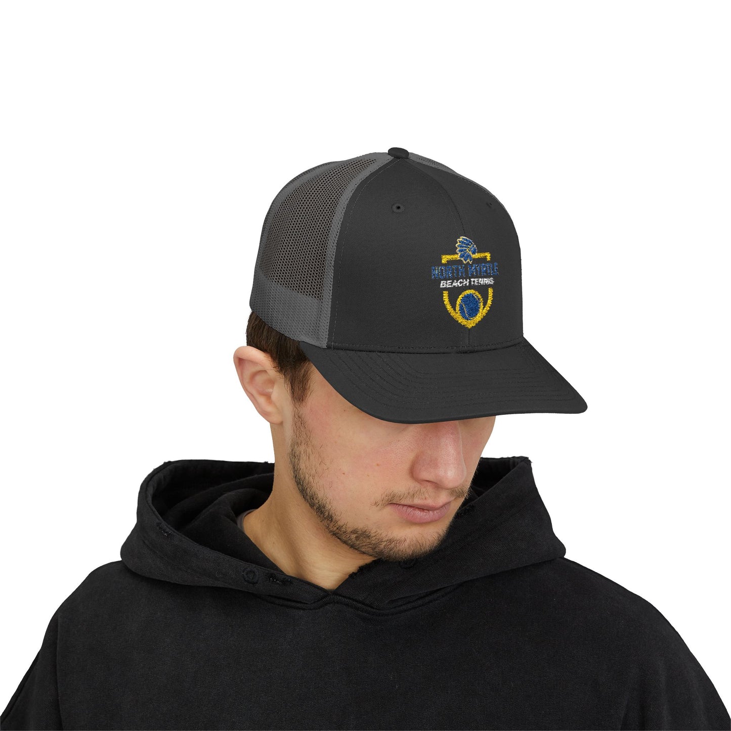 North Myrtle Beach Tennis Snapback Trucker Cap | Sports Mesh Hat for Players & Fans
