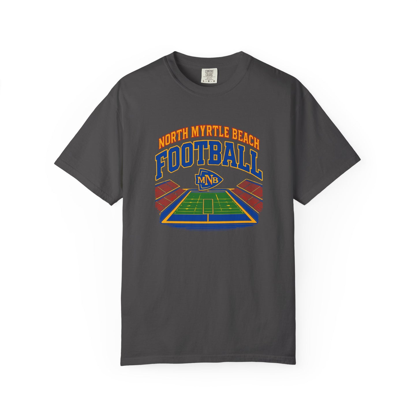 North Myrtle Beach Football T-Shirt, Unisex Sports Tee, Garment-Dyed Summer Apparel, Perfect for Game Days, Gift for Football Fans