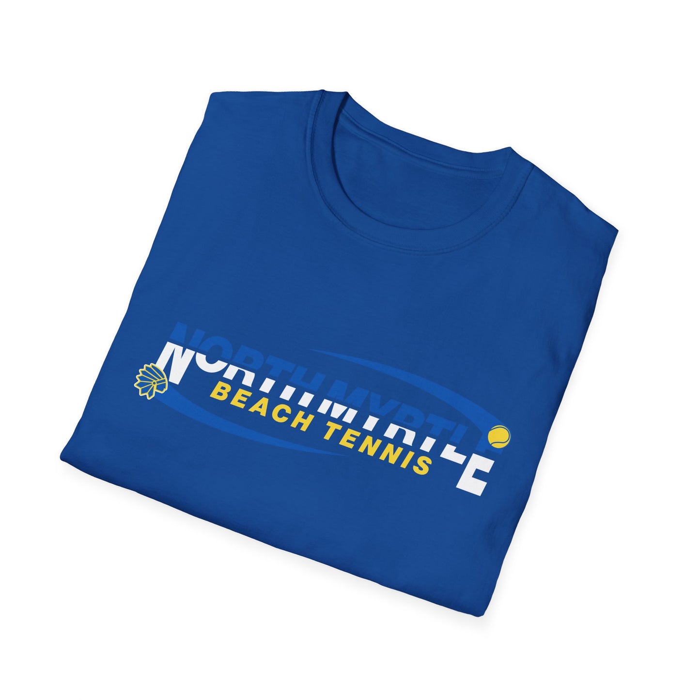 North Myrtle Beach Tennis Unisex Softstyle T-Shirt | Sporty Graphic Tee, Tennis Apparel, Casual Wear, Beach Shirt, Gift for Sport Lovers