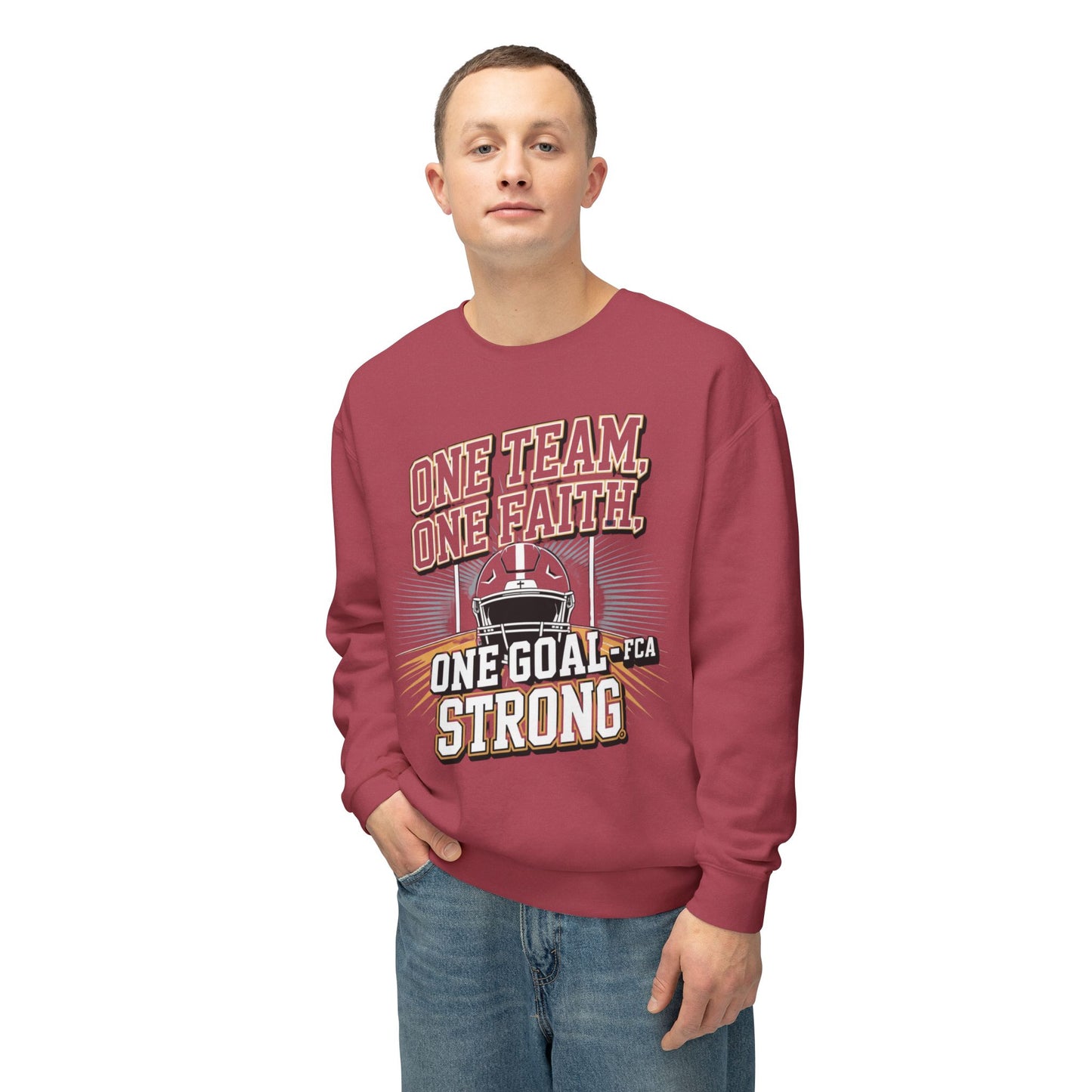 FCA Team Spirit Unisex Crewneck Sweatshirt, Faith Sweatshirt, Support Team Apparel, Motivational Gift, Game Day Gear