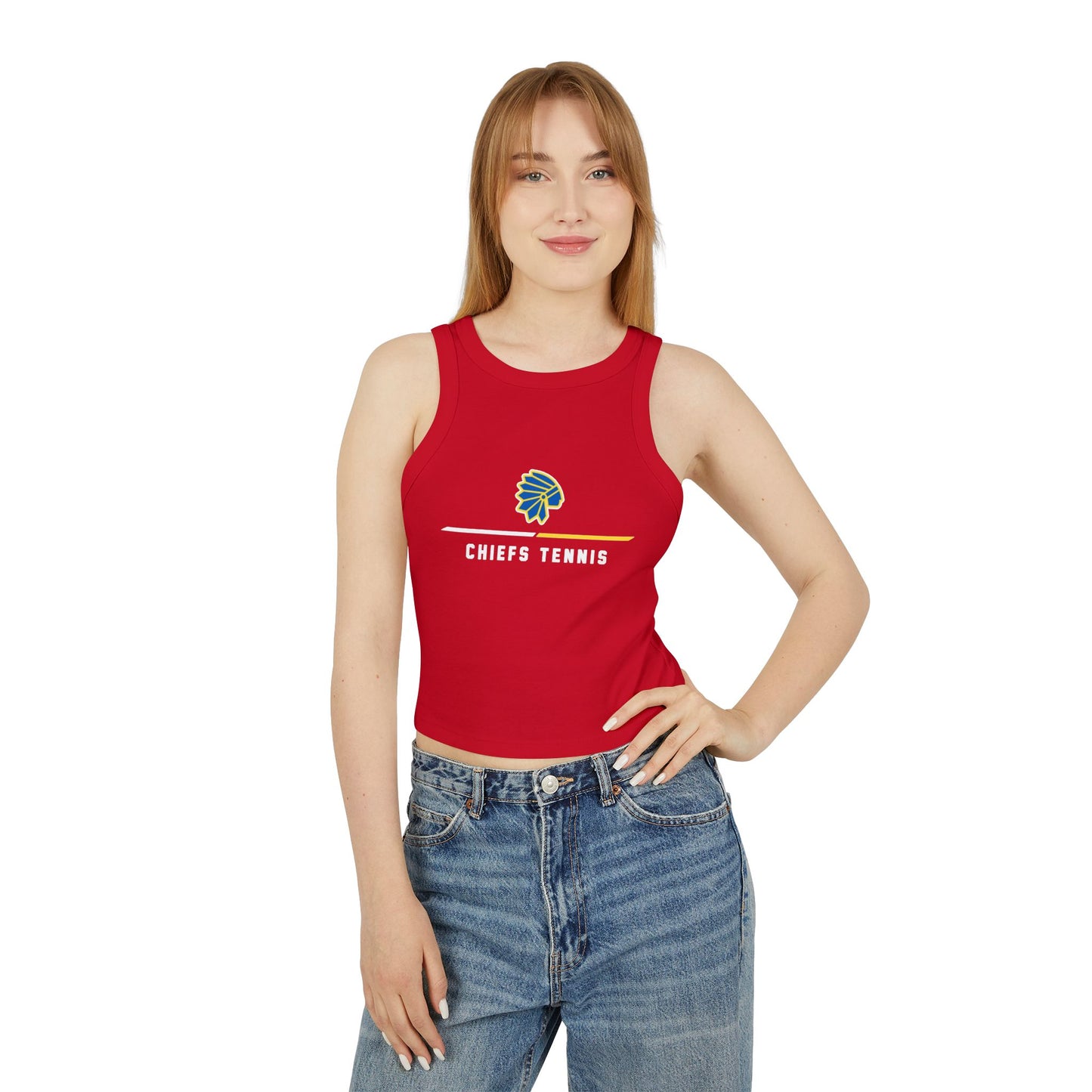 Trendy Women's Sports Tank Top with Chiefs Tennis Design, Workout Shirt, Summer Top, Athletic Wear, Sports Apparel