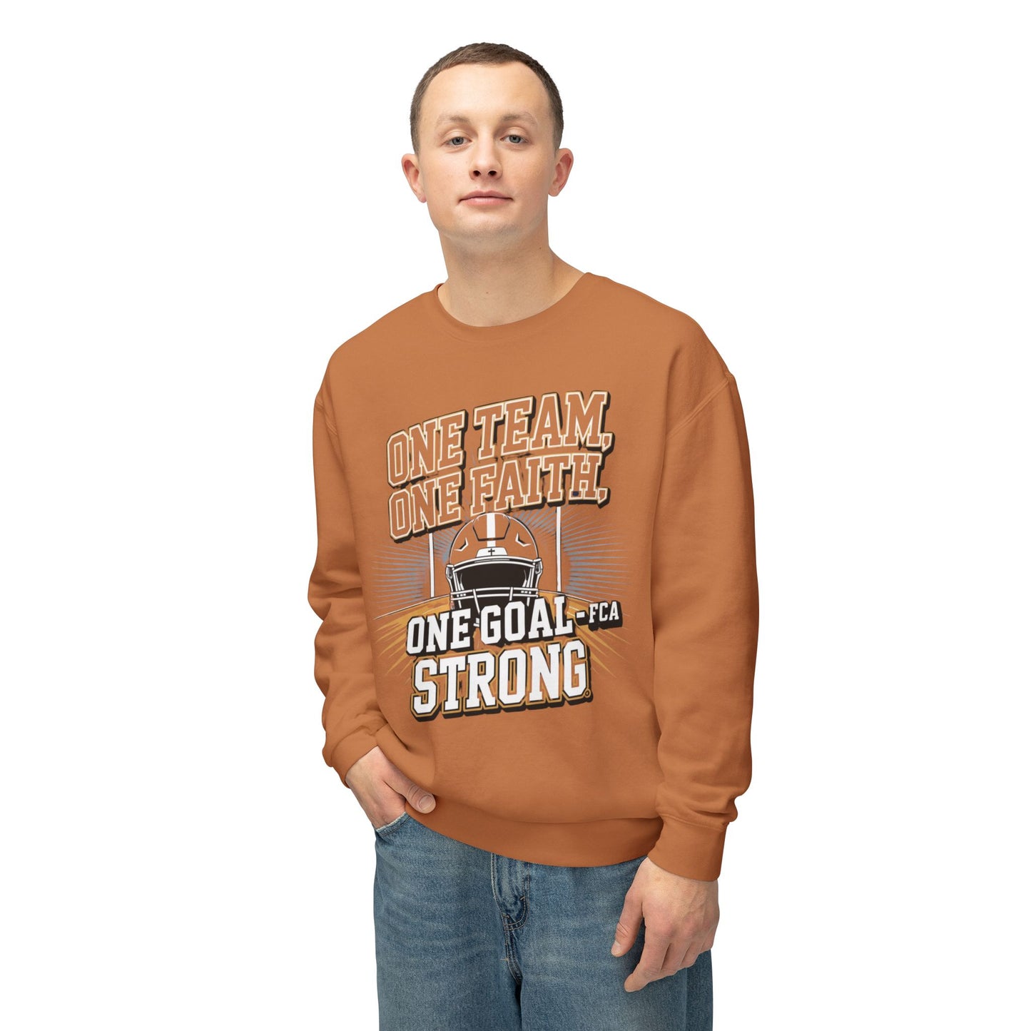 FCA Team Spirit Unisex Crewneck Sweatshirt, Faith Sweatshirt, Support Team Apparel, Motivational Gift, Game Day Gear