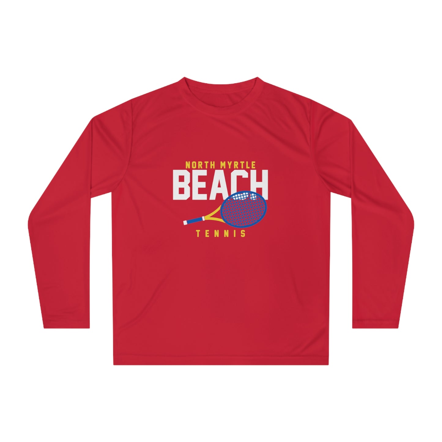 North Myrtle Beach Tennis Performance Tee, Ideal for Sports & Outdoor Activities, Gift for Athletes, Activewear, Beach Wear, Summer Fun