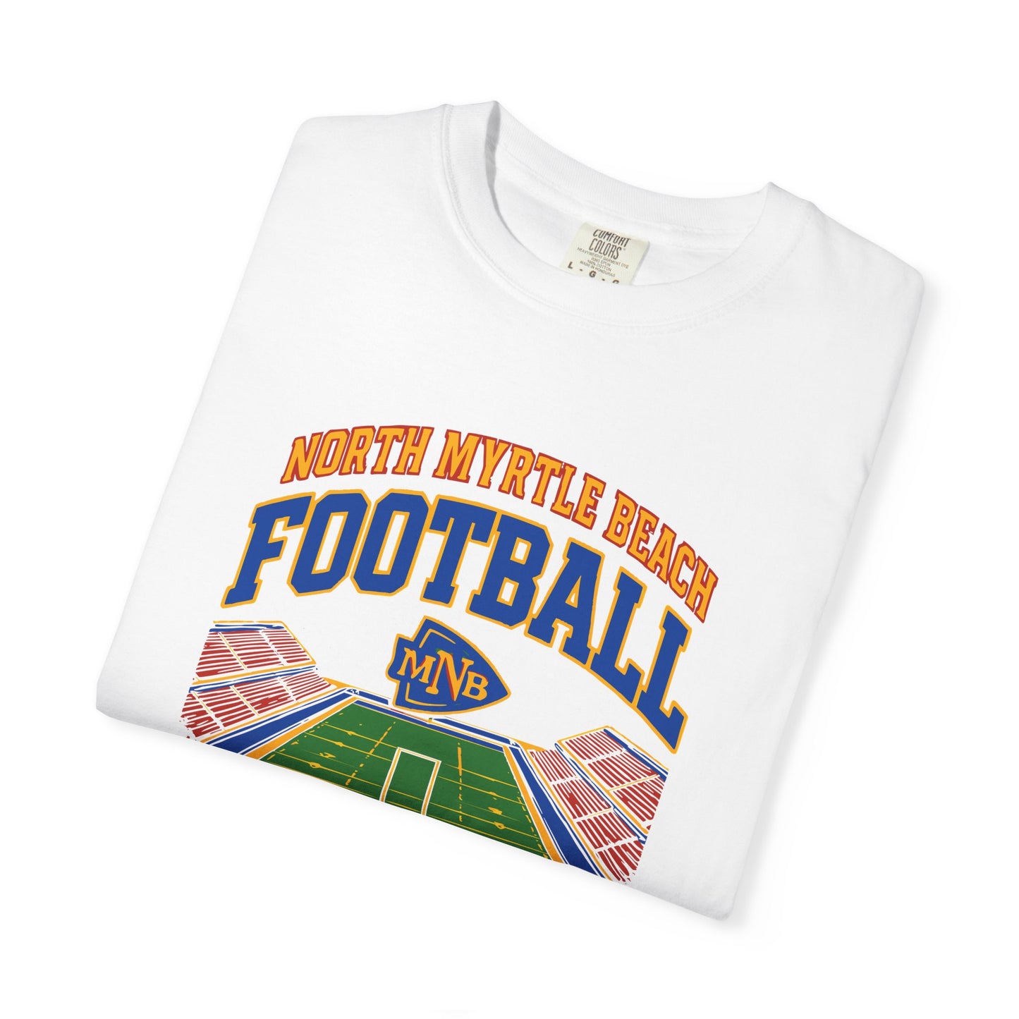 North Myrtle Beach Football T-Shirt, Unisex Sports Tee, Garment-Dyed Summer Apparel, Perfect for Game Days, Gift for Football Fans