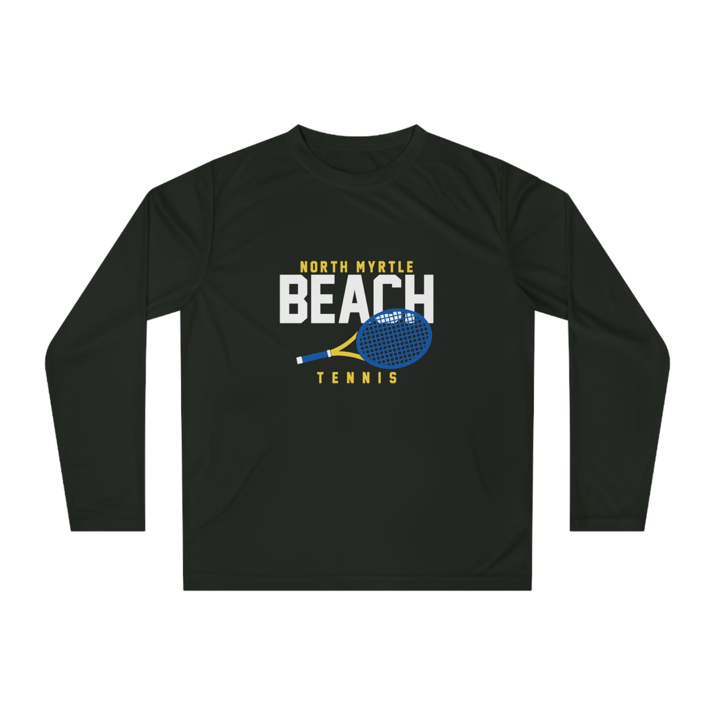 North Myrtle Beach Tennis Performance Tee, Ideal for Sports & Outdoor Activities, Gift for Athletes, Activewear, Beach Wear, Summer Fun