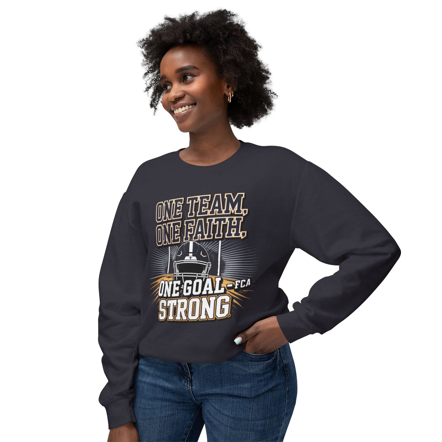 FCA Team Spirit Unisex Crewneck Sweatshirt, Faith Sweatshirt, Support Team Apparel, Motivational Gift, Game Day Gear