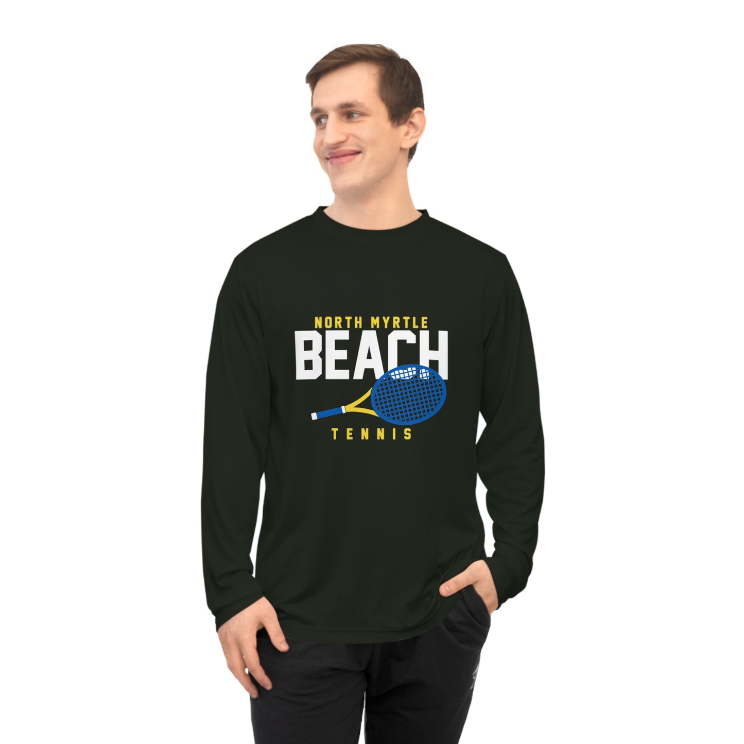 North Myrtle Beach Tennis Performance Tee, Ideal for Sports & Outdoor Activities, Gift for Athletes, Activewear, Beach Wear, Summer Fun