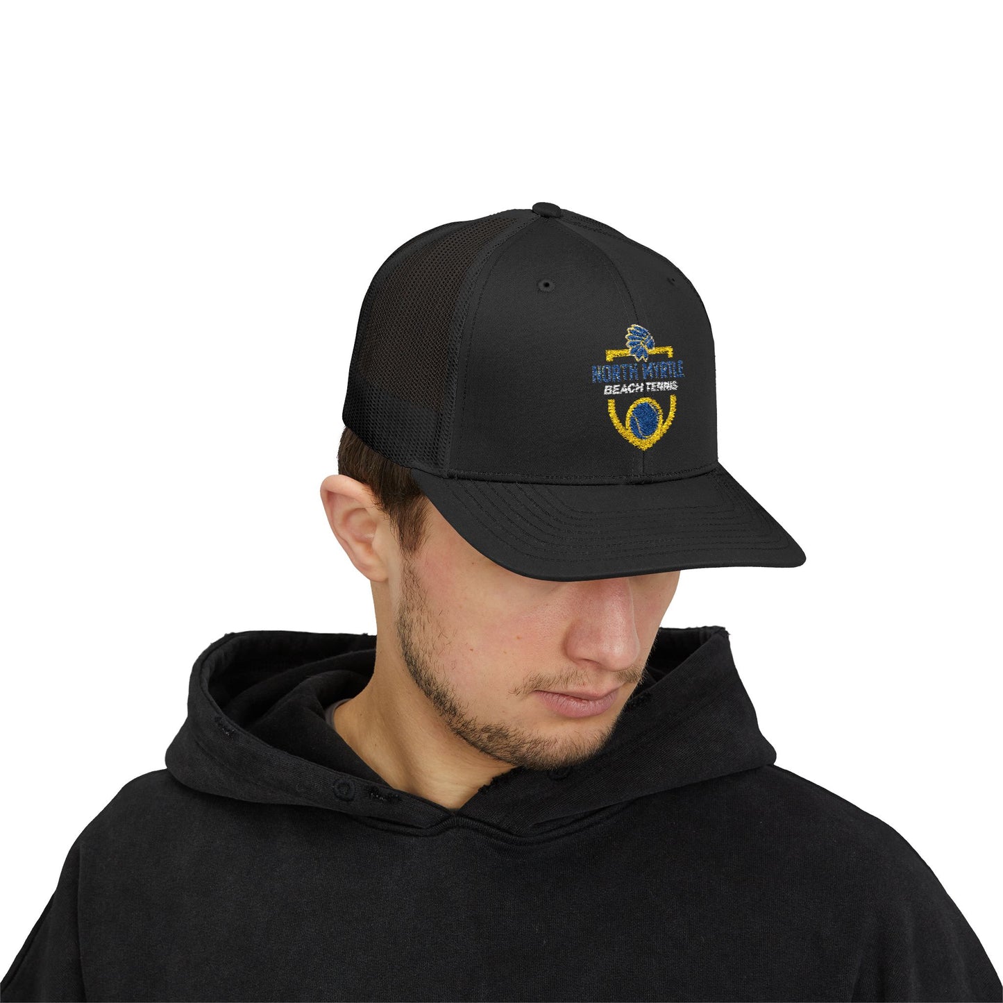 North Myrtle Beach Tennis Snapback Trucker Cap | Sports Mesh Hat for Players & Fans