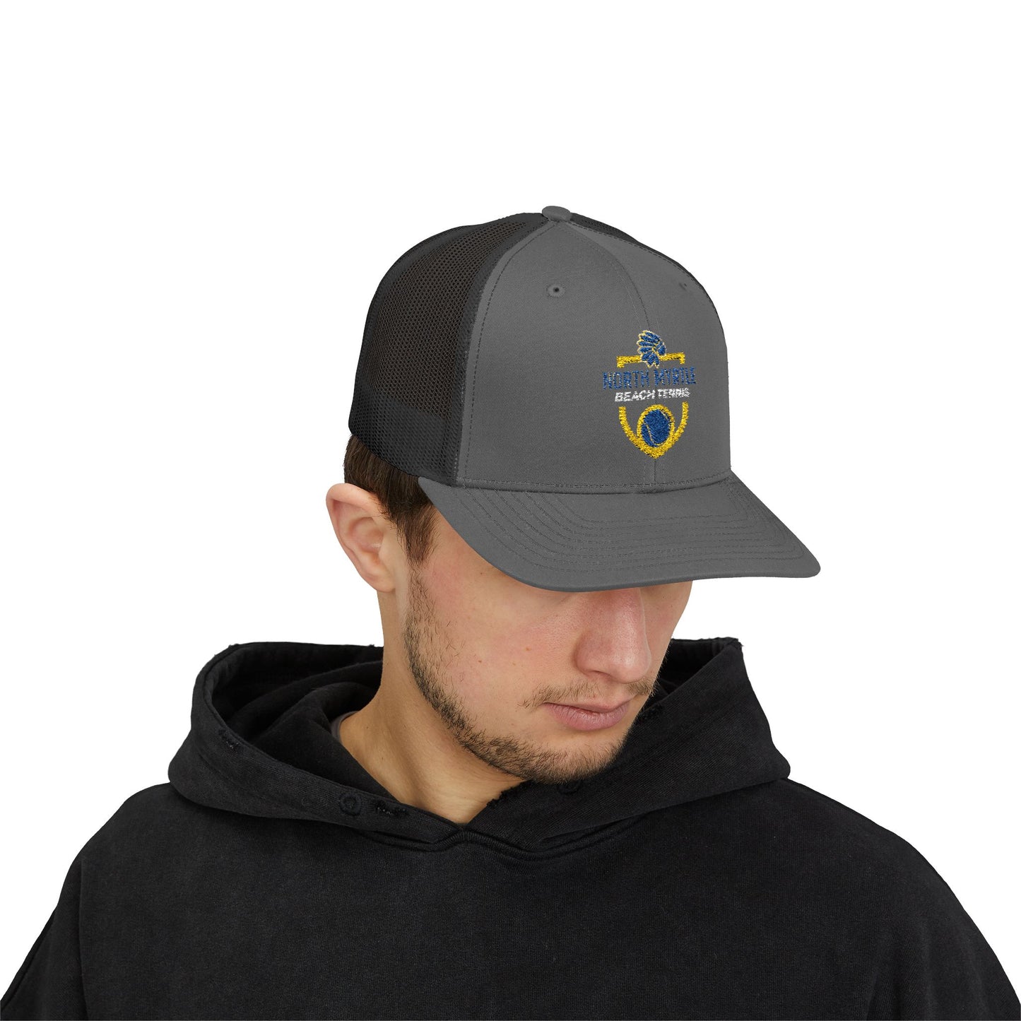 North Myrtle Beach Tennis Snapback Trucker Cap | Sports Mesh Hat for Players & Fans