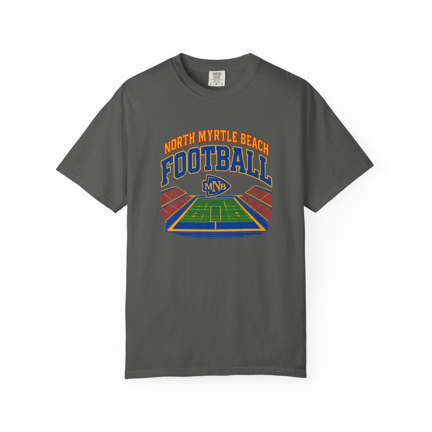 North Myrtle Beach Football T-Shirt, Unisex Sports Tee, Garment-Dyed Summer Apparel, Perfect for Game Days, Gift for Football Fans