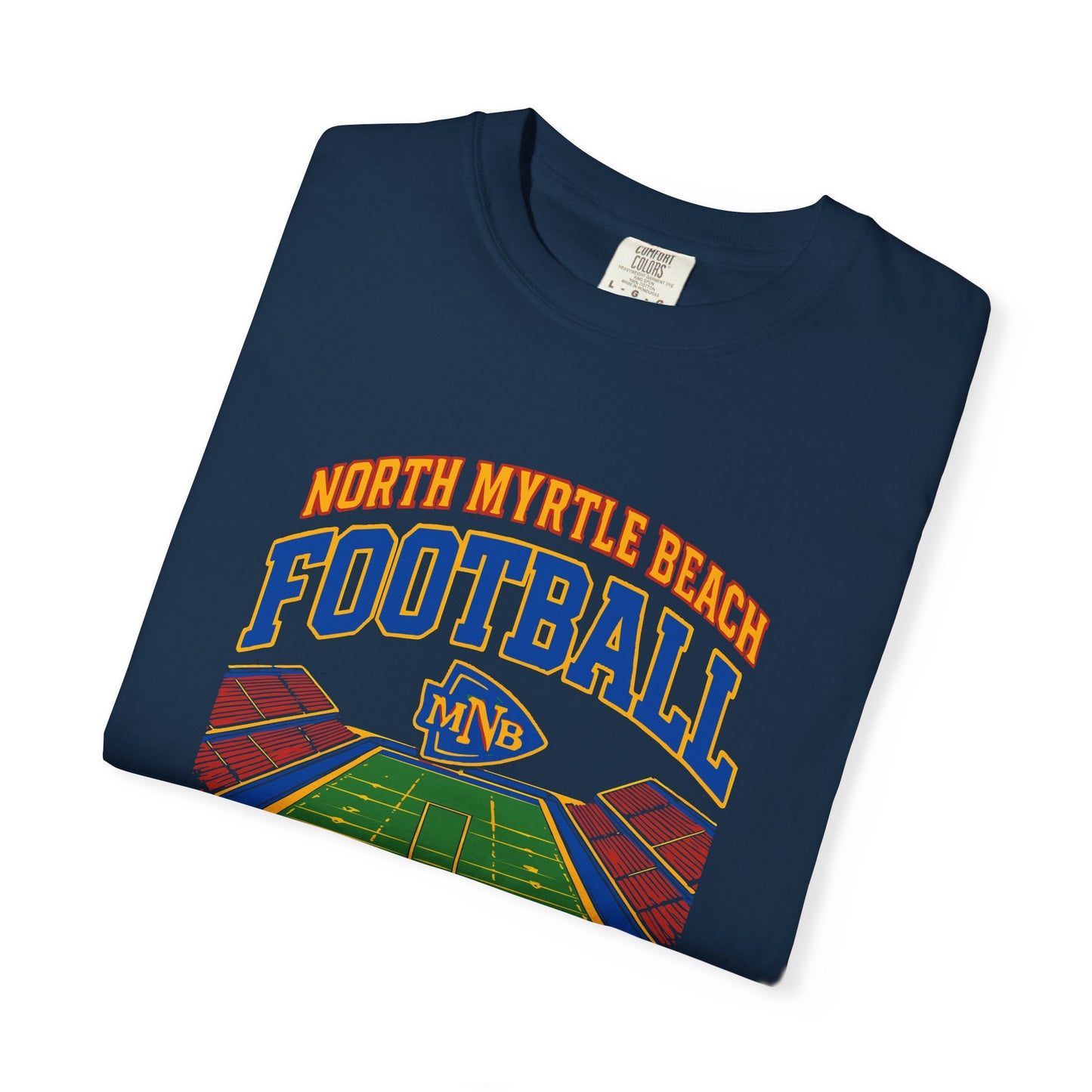 North Myrtle Beach Football T-Shirt, Unisex Sports Tee, Garment-Dyed Summer Apparel, Perfect for Game Days, Gift for Football Fans