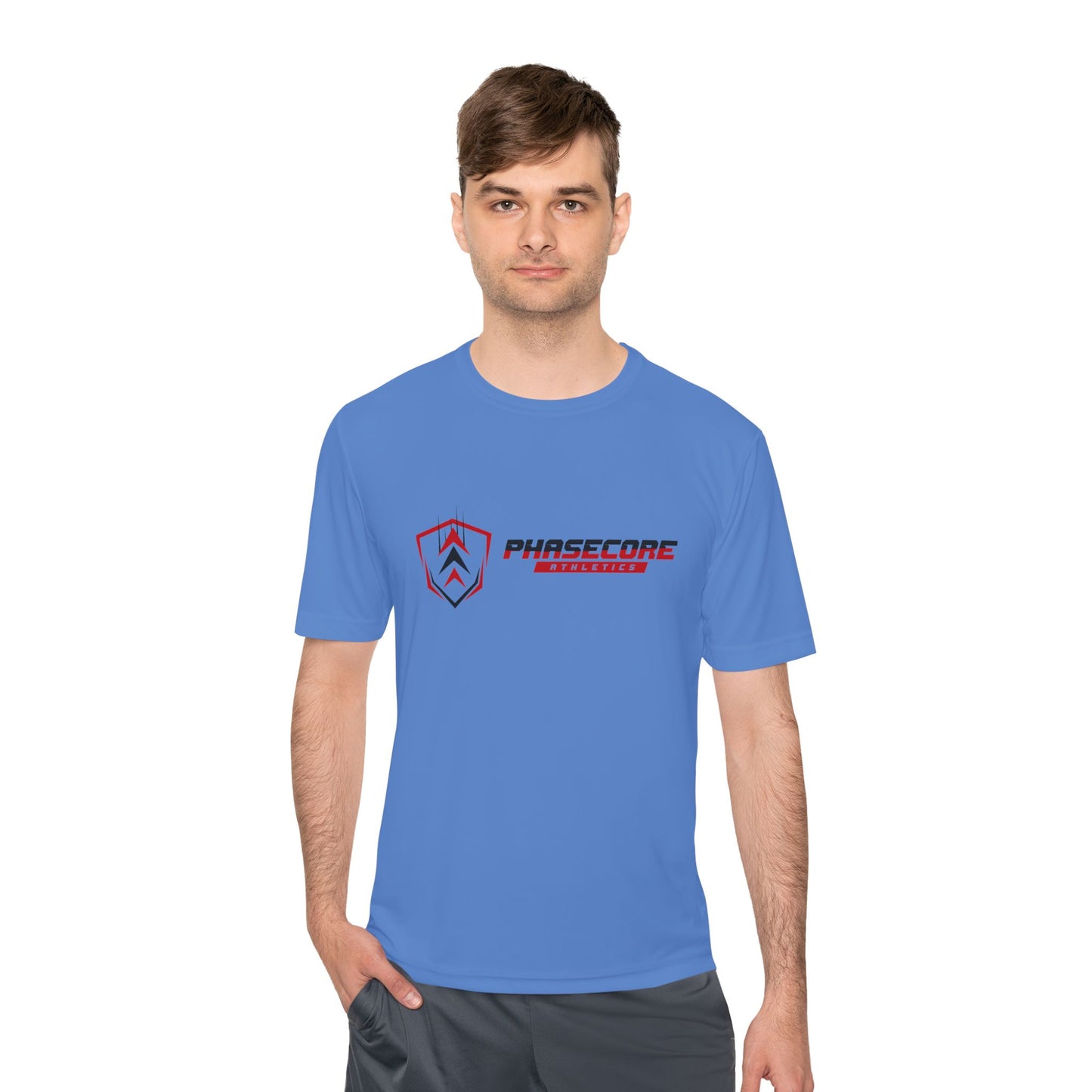Phasecore Athletics Unisex Moisture Wicking Performance T-Shirt – Lightweight Breathable Activewear Tee for Sports, Gym & Running