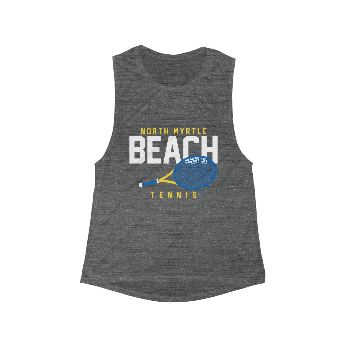 Women's Flowy Beach Tennis Tank, Summer Sports Shirt, Casual Activewear, Beach Vacation Outfit, Gifts for Tennis Lovers