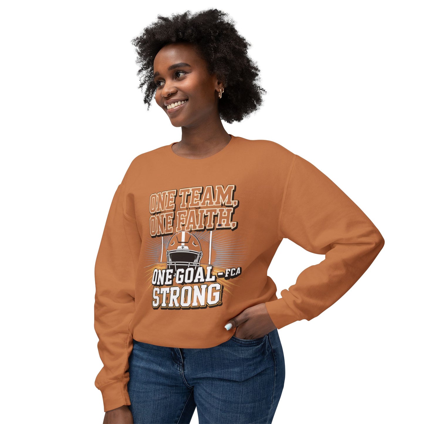 FCA Team Spirit Unisex Crewneck Sweatshirt, Faith Sweatshirt, Support Team Apparel, Motivational Gift, Game Day Gear