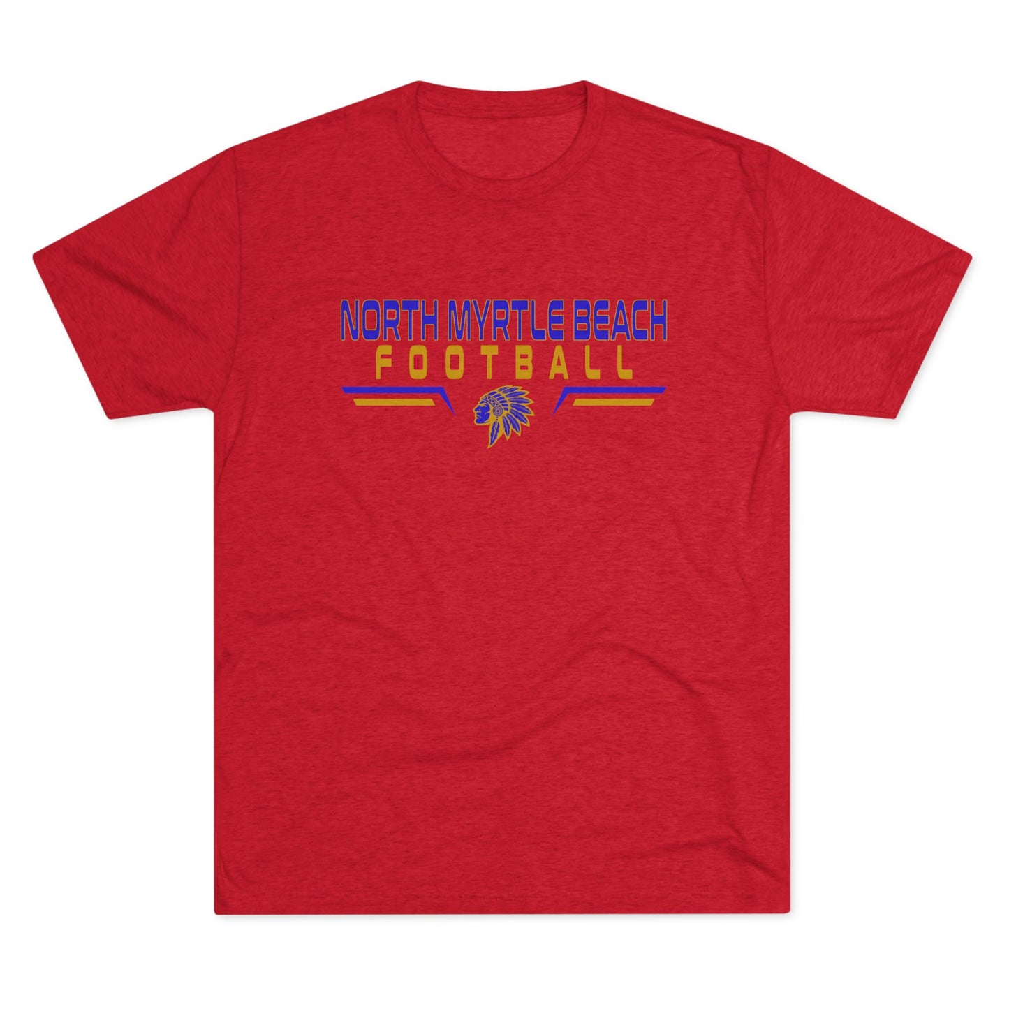 North Myrtle Beach Football Unisex Tri-Blend Crew Tee – Comfortable Game Day Shirt for Fans & Players