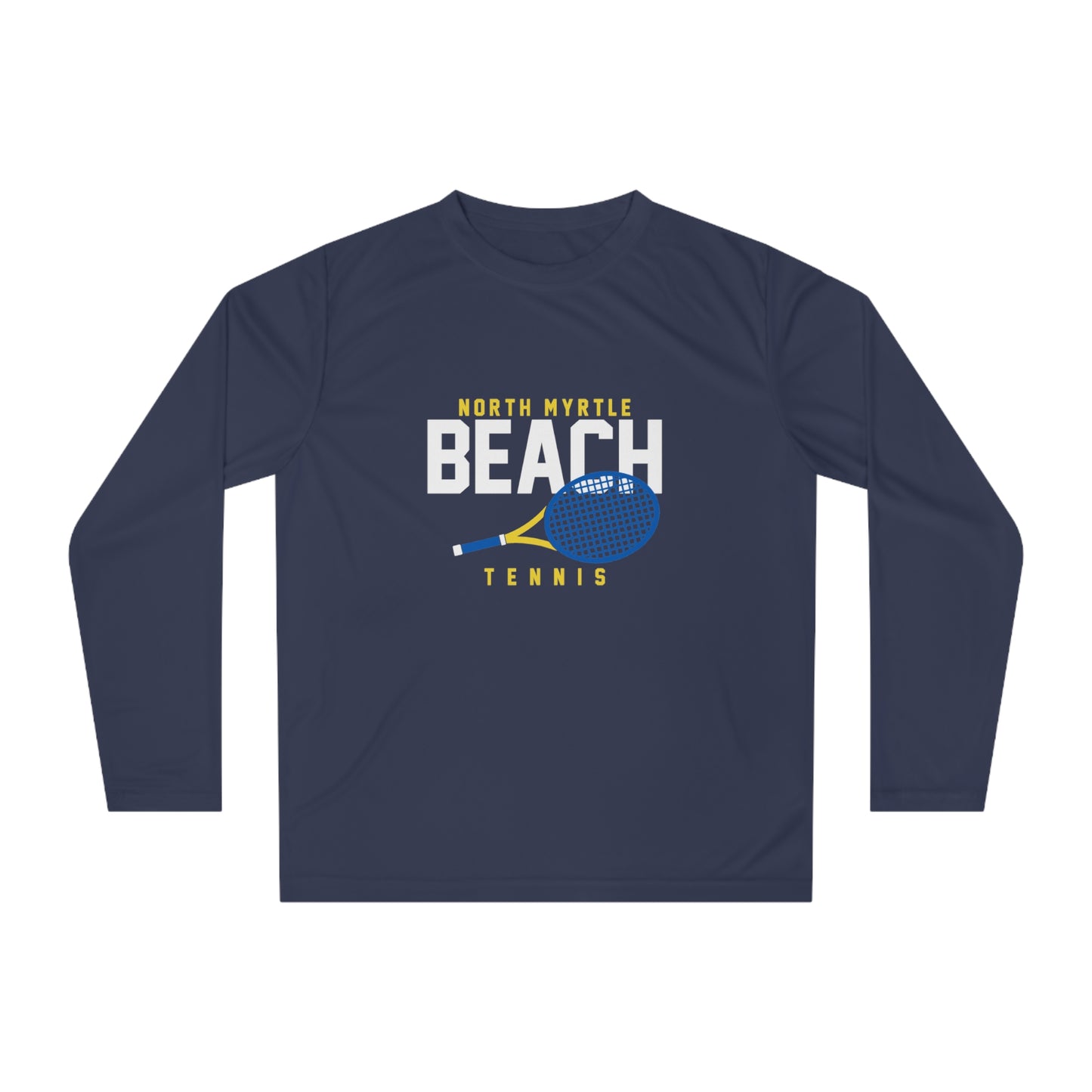 North Myrtle Beach Tennis Performance Tee, Ideal for Sports & Outdoor Activities, Gift for Athletes, Activewear, Beach Wear, Summer Fun