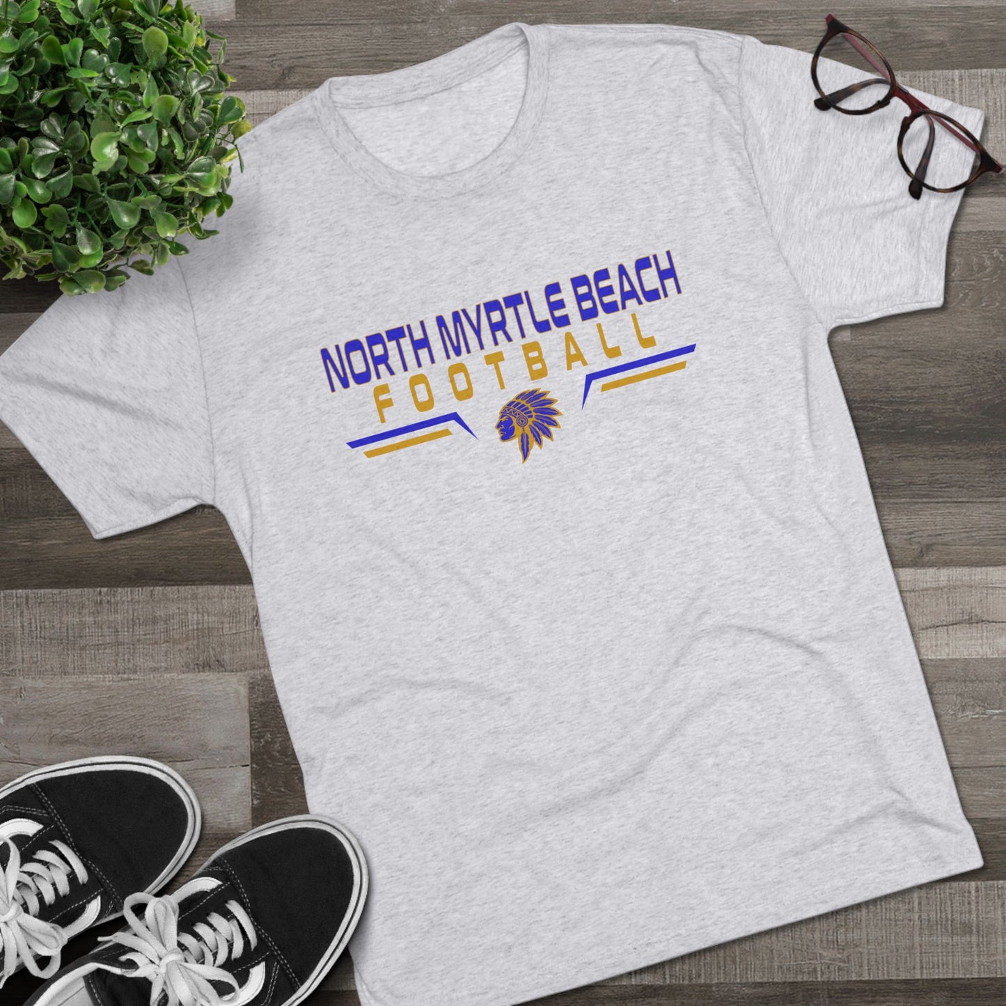 North Myrtle Beach Football Unisex Tri-Blend Crew Tee – Comfortable Game Day Shirt for Fans & Players
