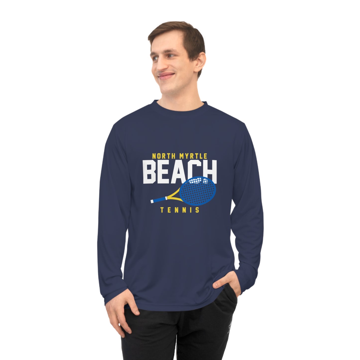 North Myrtle Beach Tennis Performance Tee, Ideal for Sports & Outdoor Activities, Gift for Athletes, Activewear, Beach Wear, Summer Fun