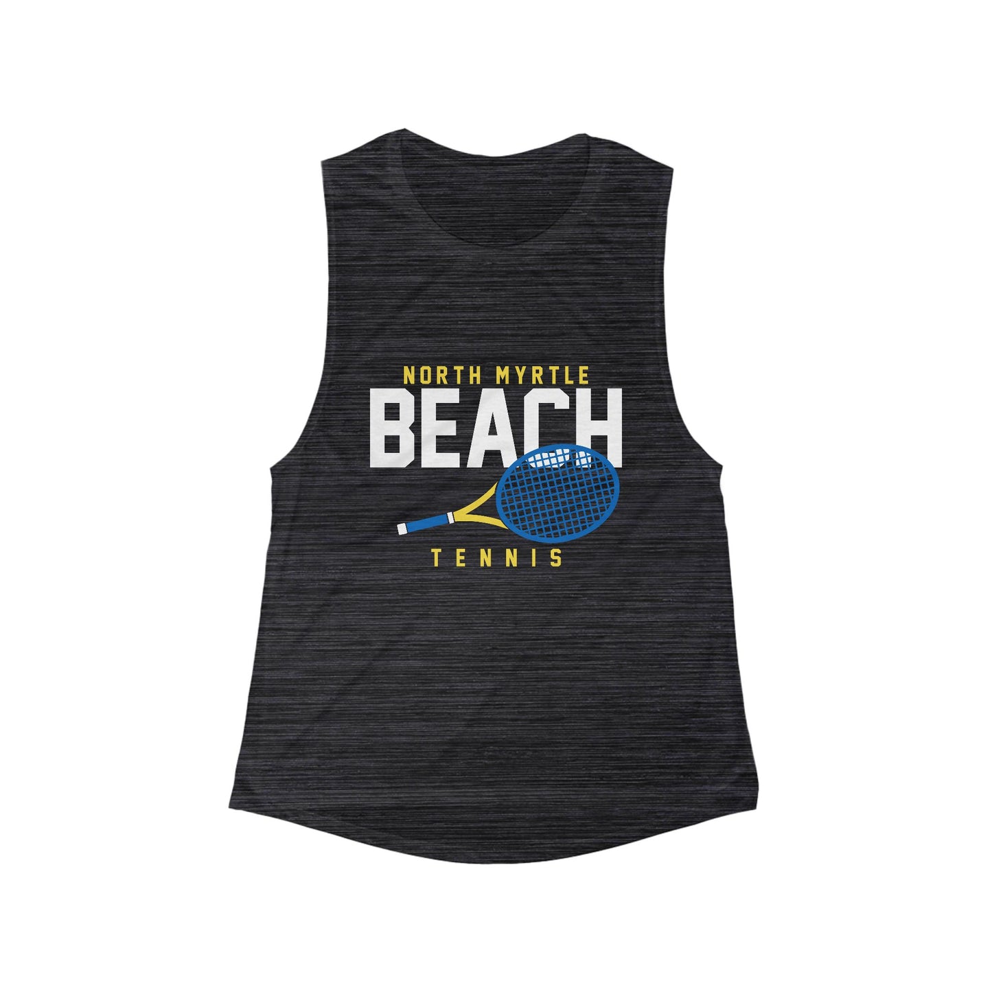 Women's Flowy Beach Tennis Tank, Summer Sports Shirt, Casual Activewear, Beach Vacation Outfit, Gifts for Tennis Lovers