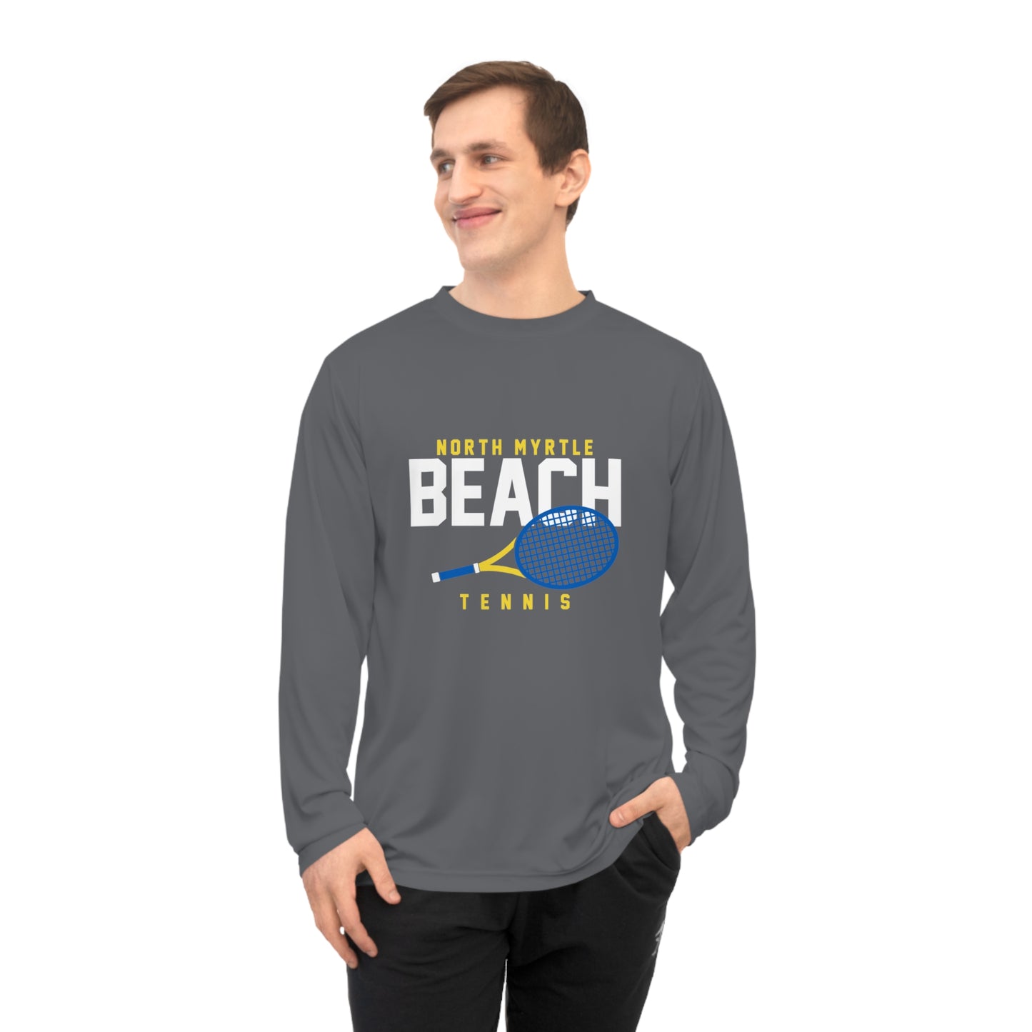 North Myrtle Beach Tennis Performance Tee, Ideal for Sports & Outdoor Activities, Gift for Athletes, Activewear, Beach Wear, Summer Fun