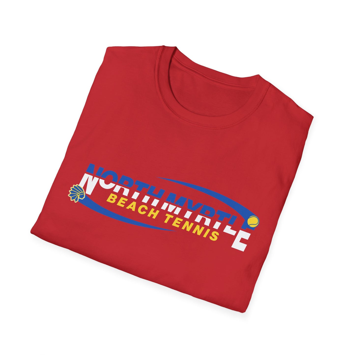 North Myrtle Beach Tennis Unisex Softstyle T-Shirt | Sporty Graphic Tee, Tennis Apparel, Casual Wear, Beach Shirt, Gift for Sport Lovers