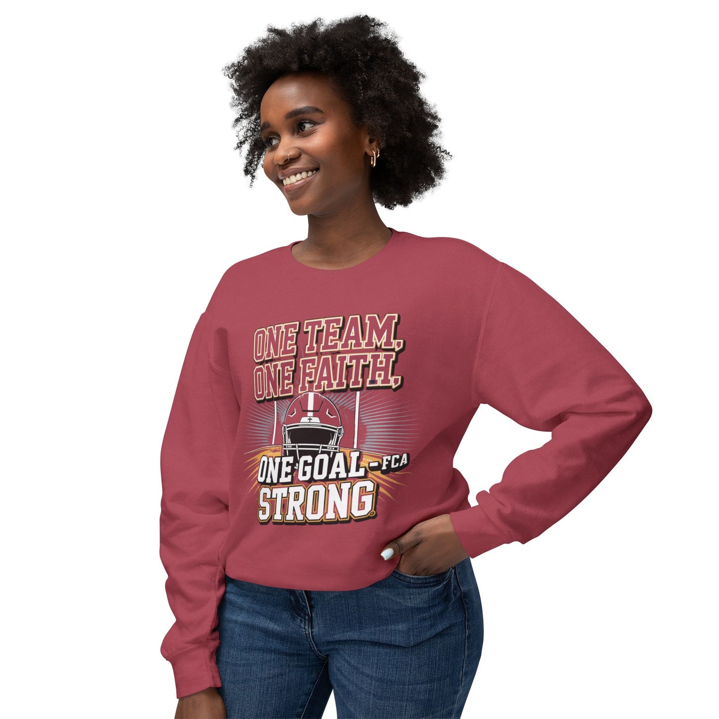 FCA Team Spirit Unisex Crewneck Sweatshirt, Faith Sweatshirt, Support Team Apparel, Motivational Gift, Game Day Gear
