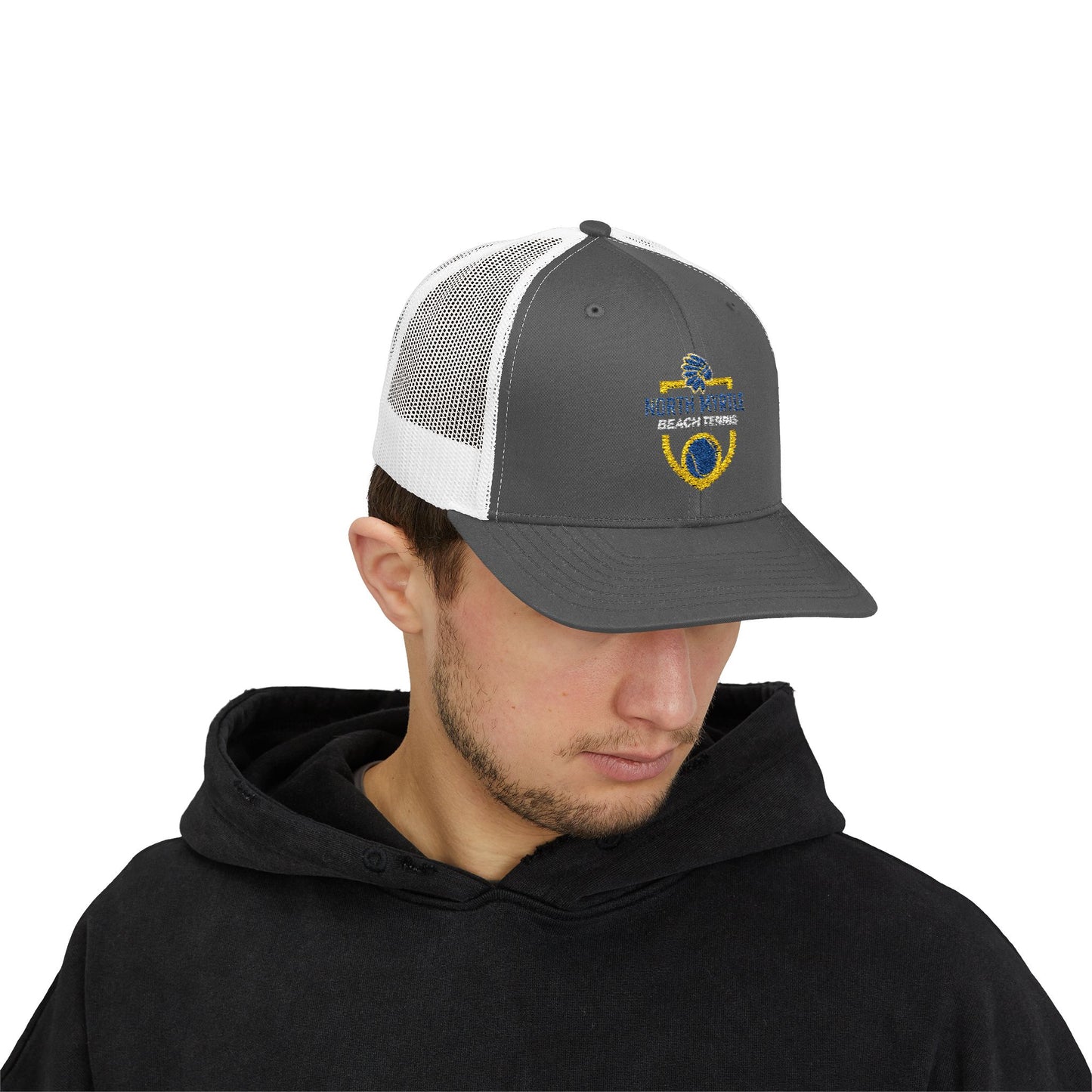 North Myrtle Beach Tennis Snapback Trucker Cap | Sports Mesh Hat for Players & Fans