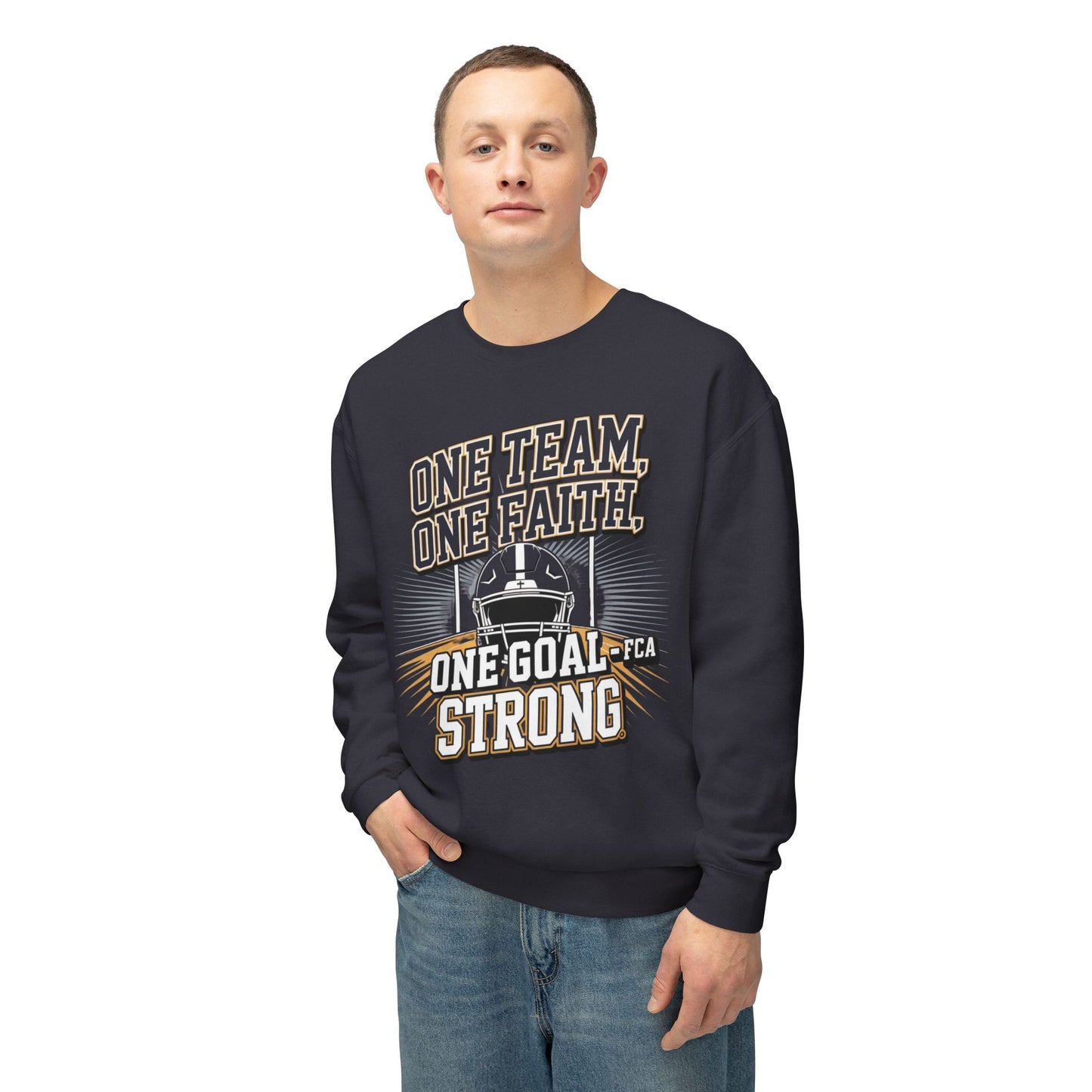 FCA Team Spirit Unisex Crewneck Sweatshirt, Faith Sweatshirt, Support Team Apparel, Motivational Gift, Game Day Gear