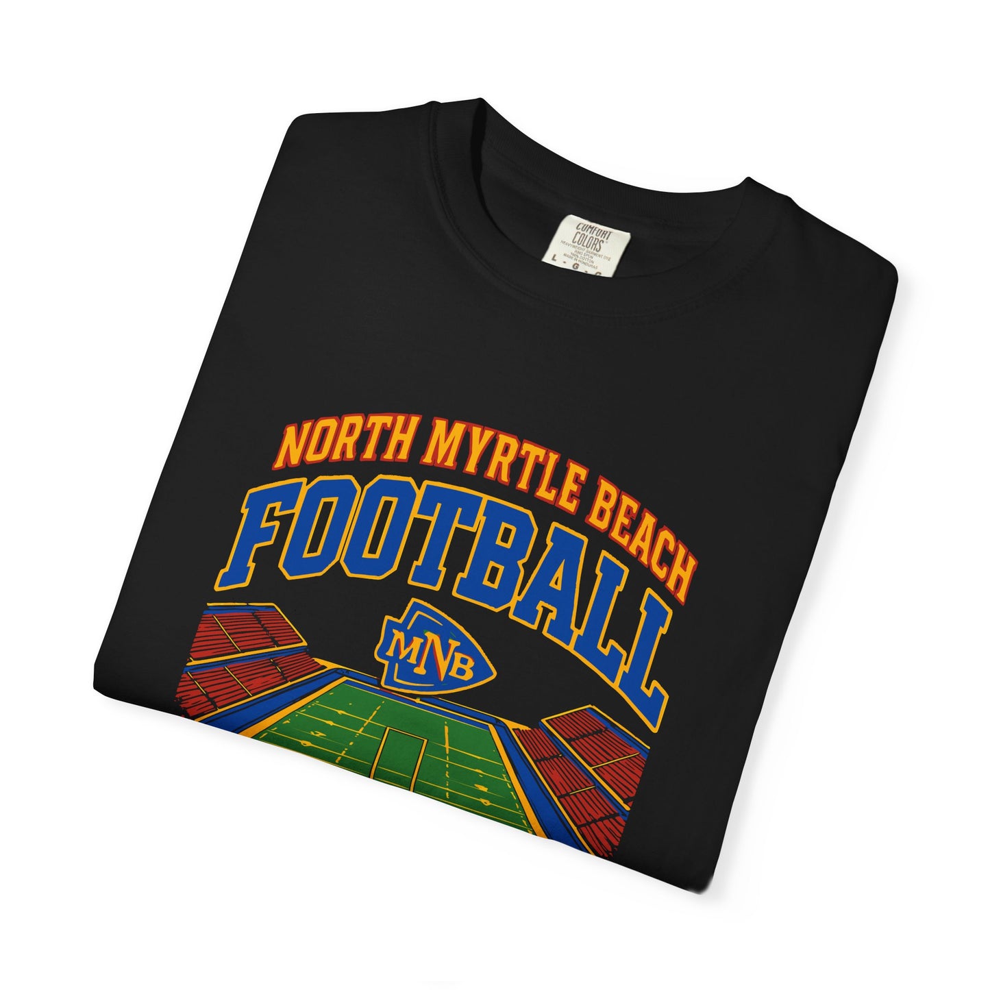 North Myrtle Beach Football T-Shirt, Unisex Sports Tee, Garment-Dyed Summer Apparel, Perfect for Game Days, Gift for Football Fans