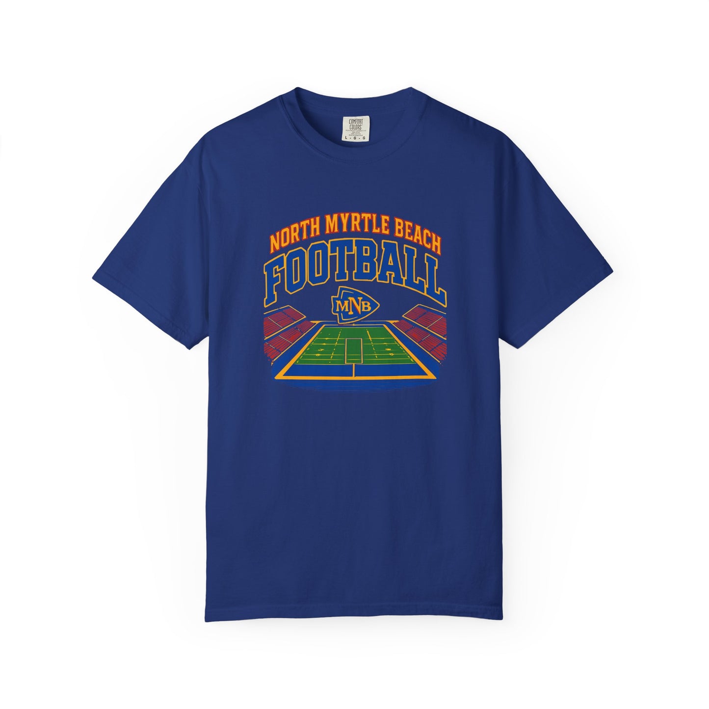 North Myrtle Beach Football T-Shirt, Unisex Sports Tee, Garment-Dyed Summer Apparel, Perfect for Game Days, Gift for Football Fans
