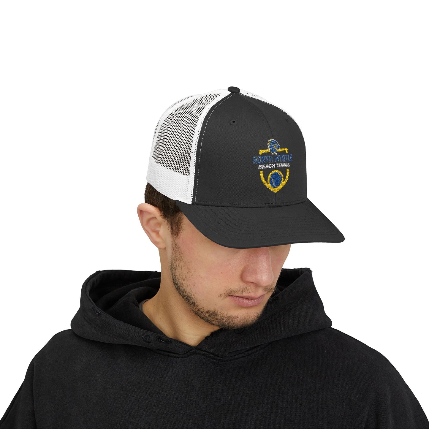 North Myrtle Beach Tennis Snapback Trucker Cap | Sports Mesh Hat for Players & Fans