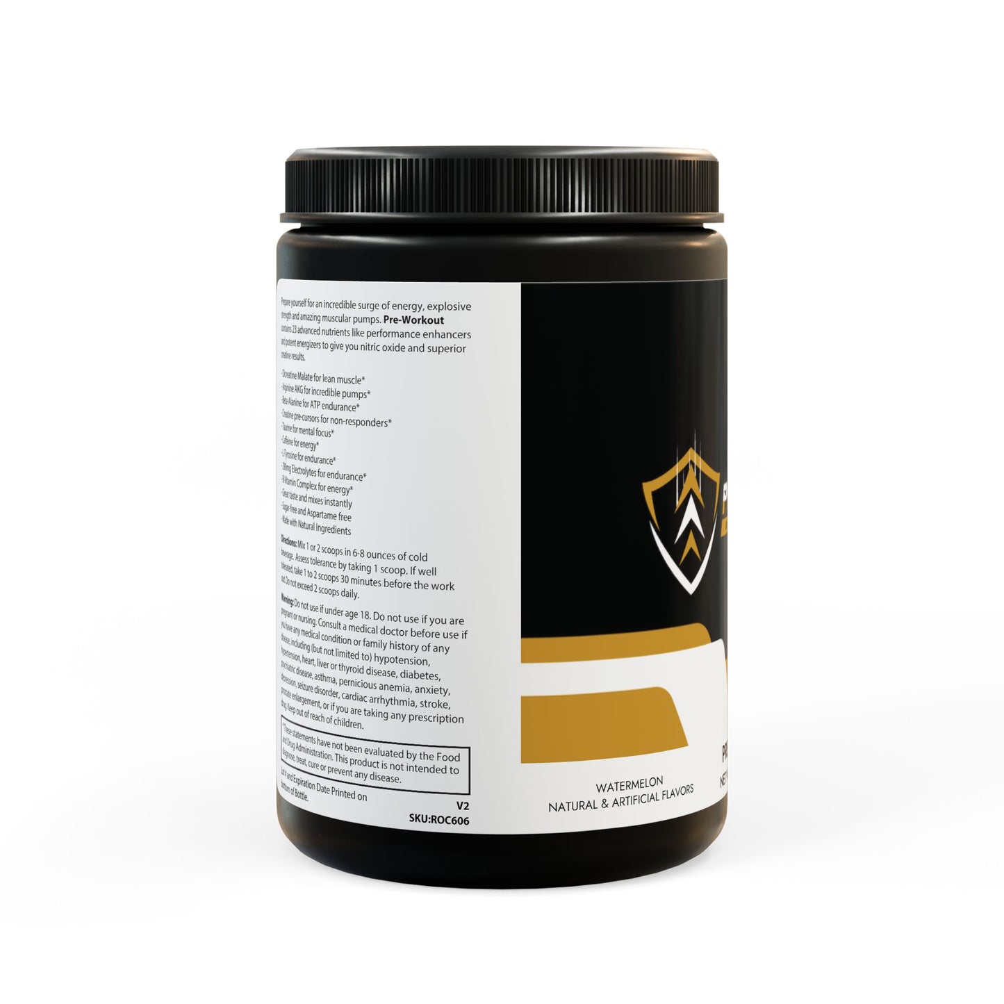 Phasecore Athletic Pre-Workout Powder – Watermelon Flavor Energy & Focus Supplement for Athletes (300g, 10.58oz)