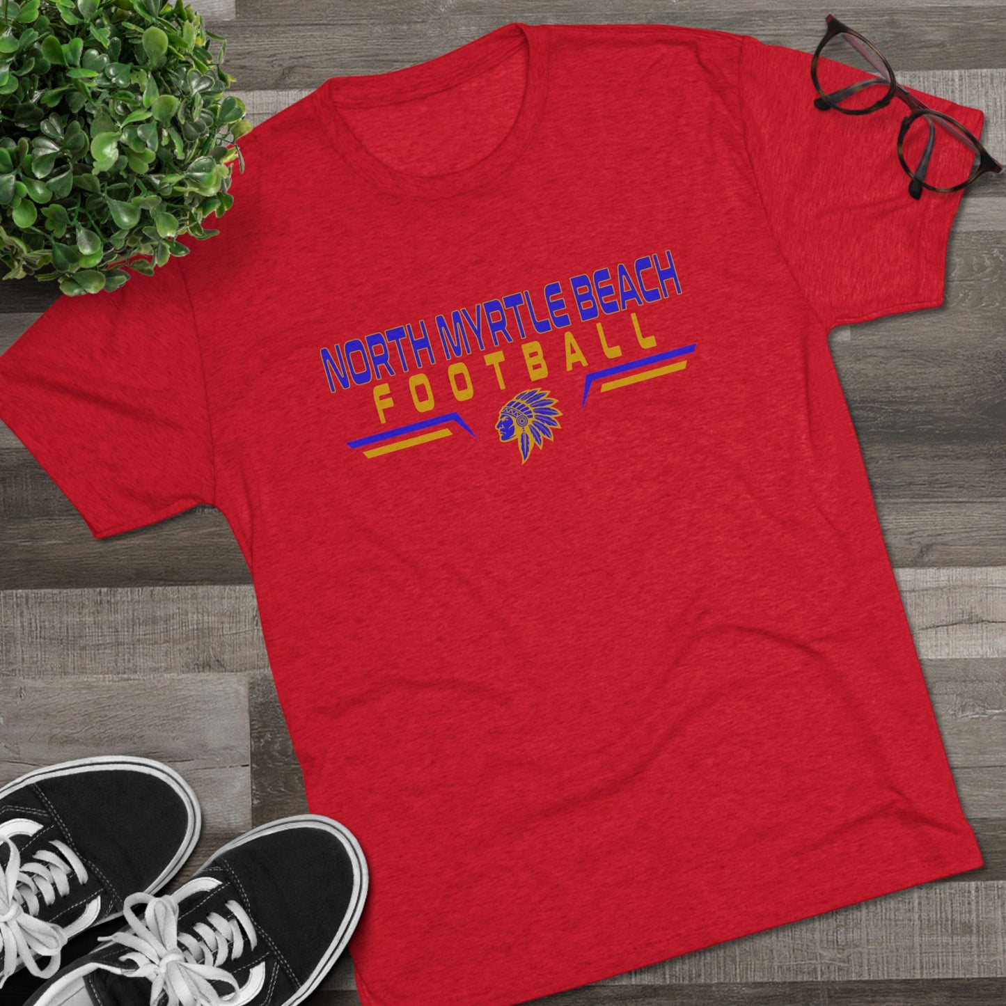 North Myrtle Beach Football Unisex Tri-Blend Crew Tee – Comfortable Game Day Shirt for Fans & Players