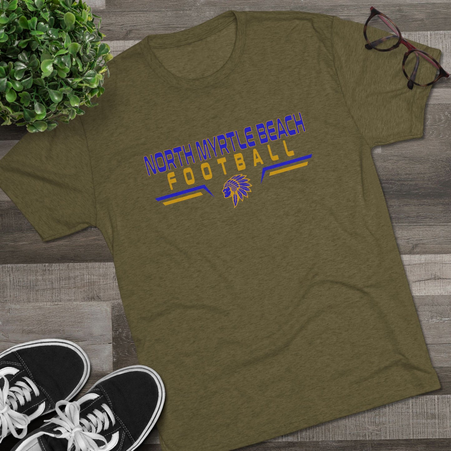 North Myrtle Beach Football Unisex Tri-Blend Crew Tee – Comfortable Game Day Shirt for Fans & Players