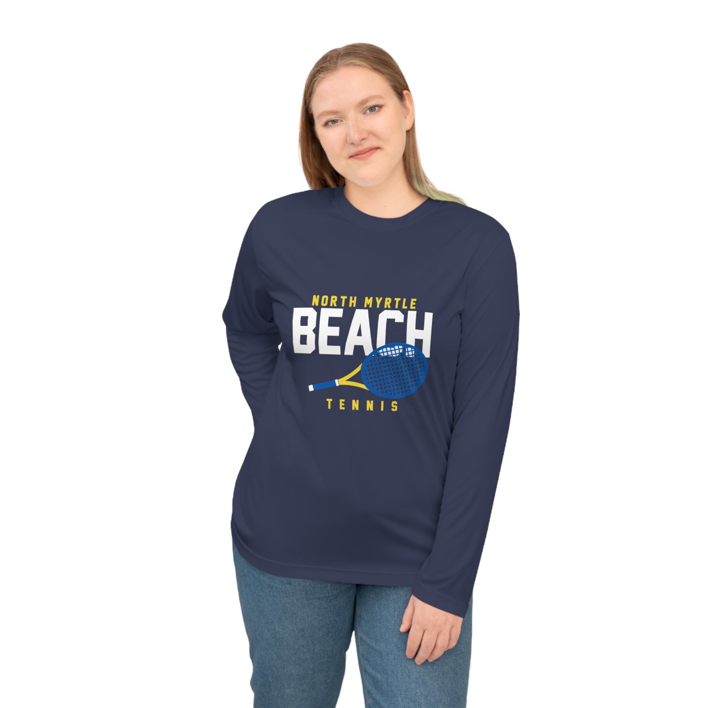 North Myrtle Beach Tennis Performance Tee, Ideal for Sports & Outdoor Activities, Gift for Athletes, Activewear, Beach Wear, Summer Fun