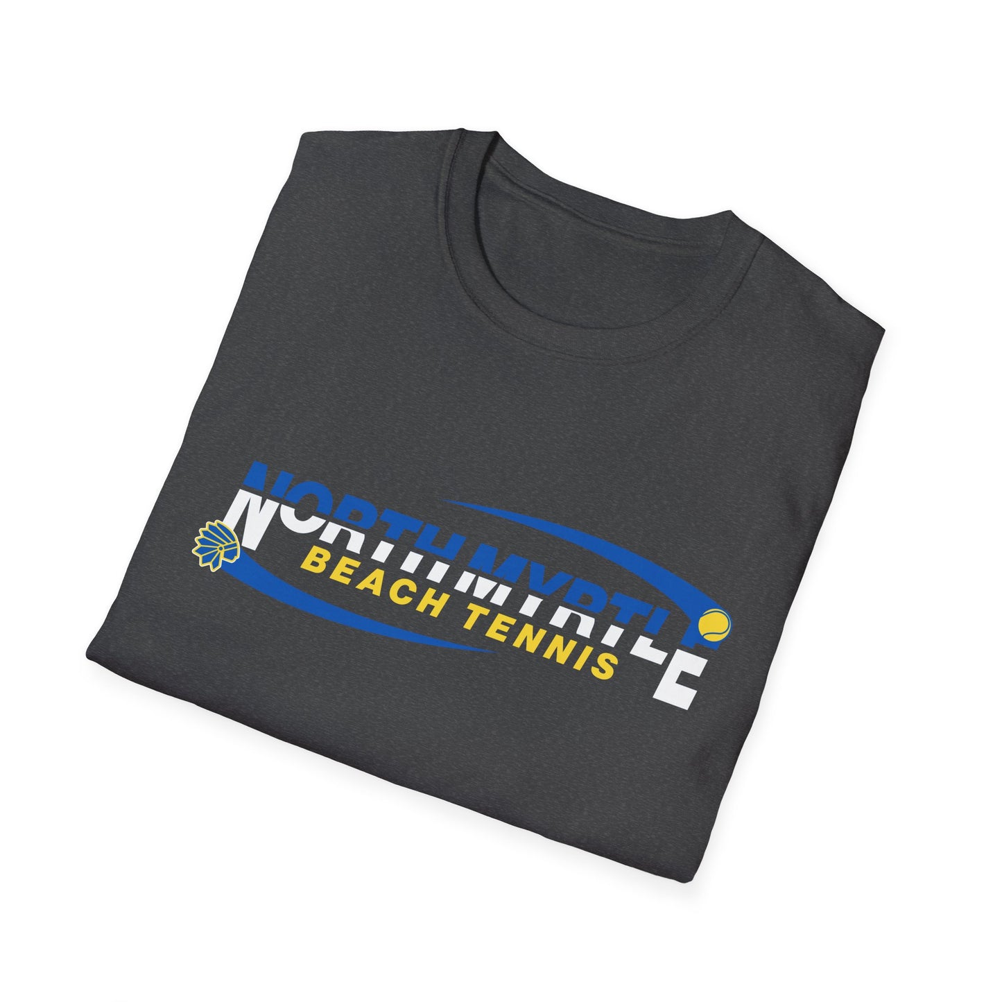 North Myrtle Beach Tennis Unisex Softstyle T-Shirt | Sporty Graphic Tee, Tennis Apparel, Casual Wear, Beach Shirt, Gift for Sport Lovers