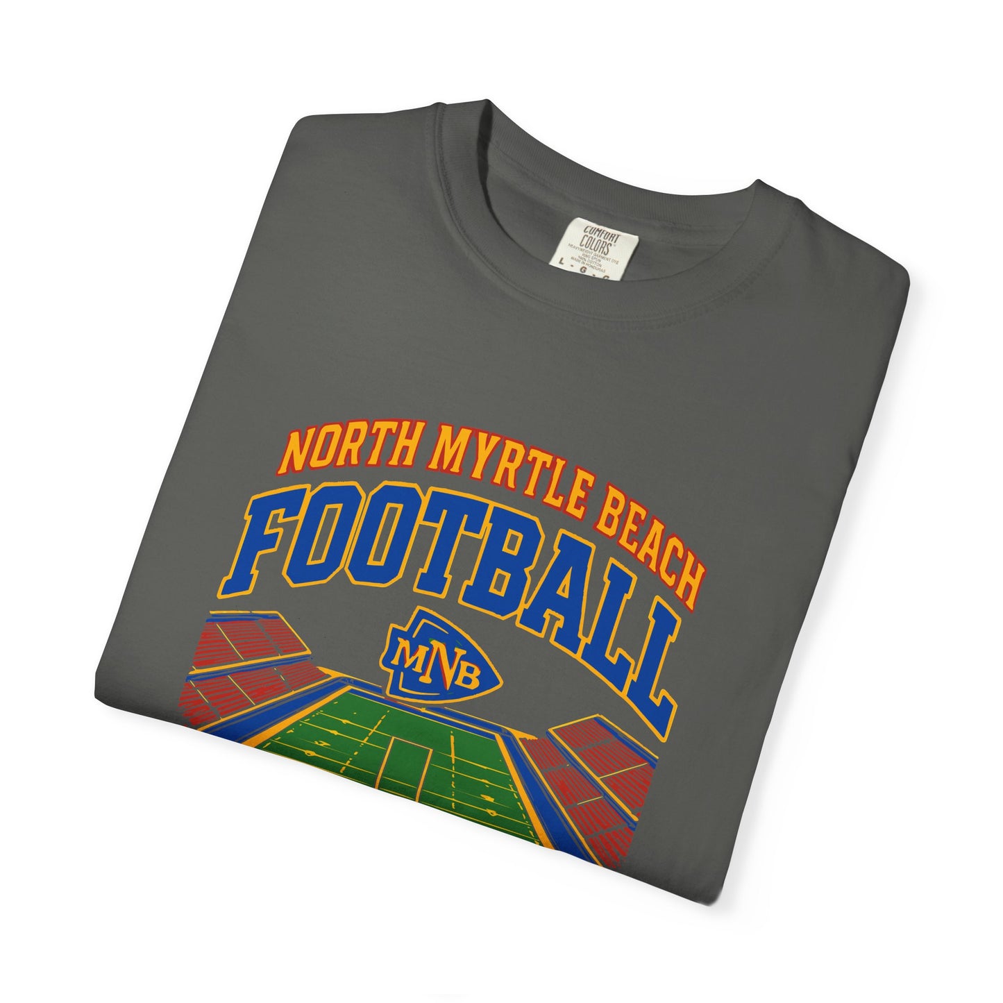 North Myrtle Beach Football T-Shirt, Unisex Sports Tee, Garment-Dyed Summer Apparel, Perfect for Game Days, Gift for Football Fans