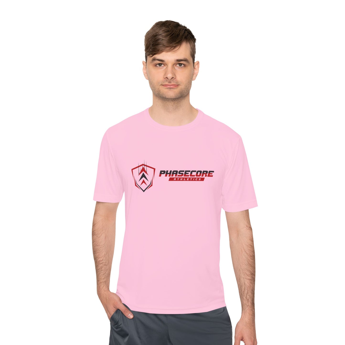 Phasecore Athletics Unisex Moisture Wicking Performance T-Shirt – Lightweight Breathable Activewear Tee for Sports, Gym & Running