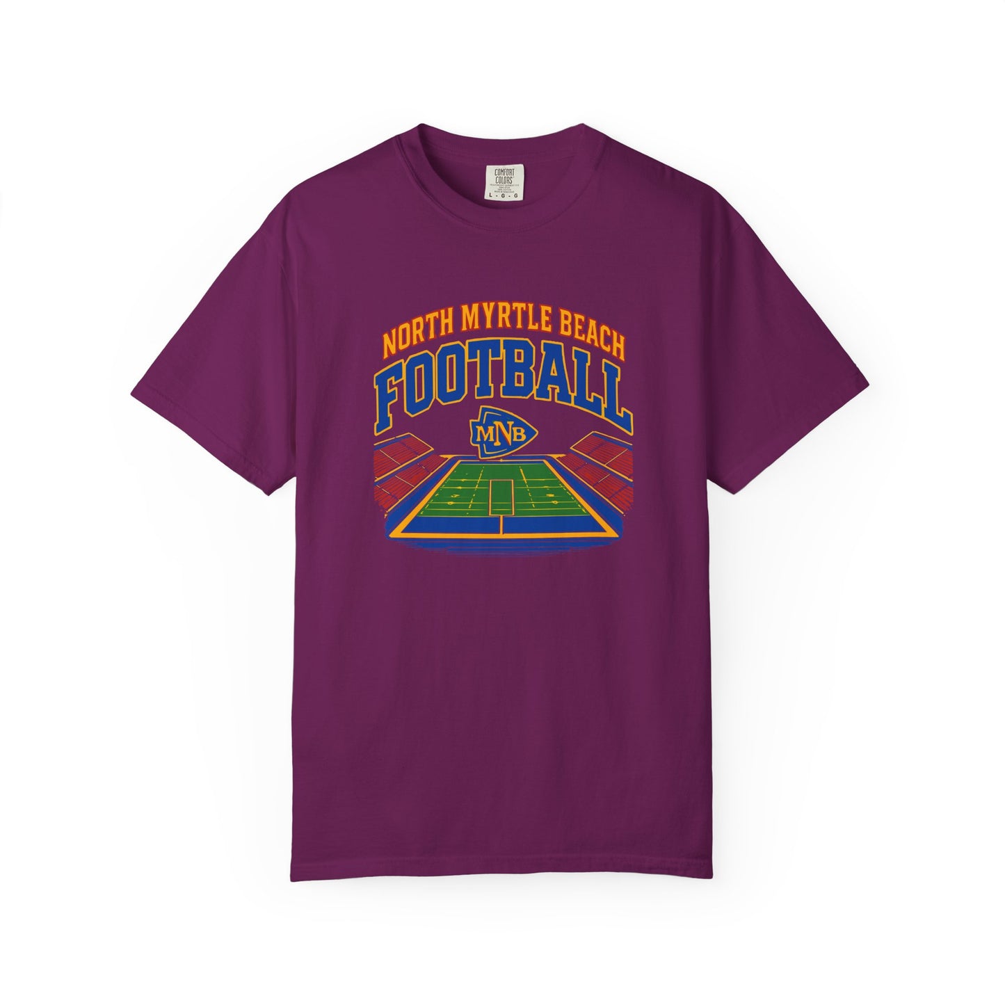 North Myrtle Beach Football T-Shirt, Unisex Sports Tee, Garment-Dyed Summer Apparel, Perfect for Game Days, Gift for Football Fans