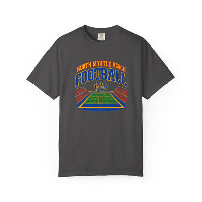 North Myrtle Beach Football T-Shirt, Unisex Sports Tee, Garment-Dyed Summer Apparel, Perfect for Game Days, Gift for Football Fans
