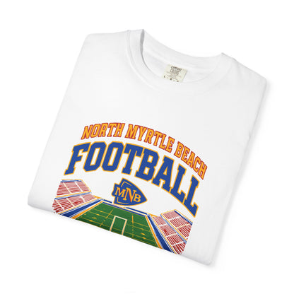 North Myrtle Beach Football T-Shirt, Unisex Sports Tee, Garment-Dyed Summer Apparel, Perfect for Game Days, Gift for Football Fans