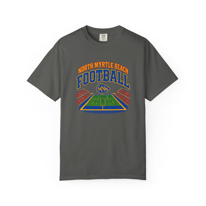 North Myrtle Beach Football T-Shirt, Unisex Sports Tee, Garment-Dyed Summer Apparel, Perfect for Game Days, Gift for Football Fans